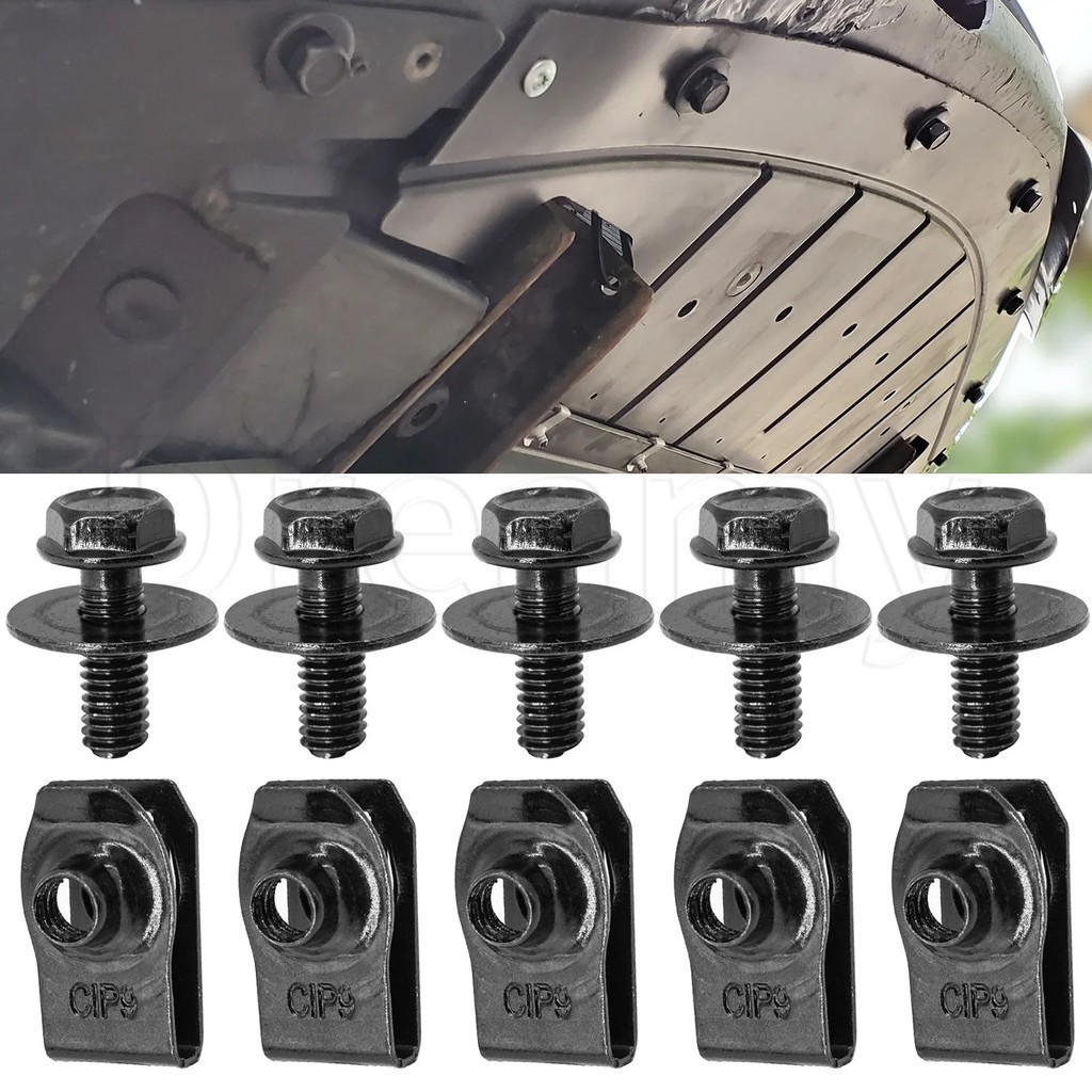 Fender Clip De Fixação Do Pára-Choques 10Pcs-Parafusos Da Carroceria Carro-Porca Em U-Para Motocicle