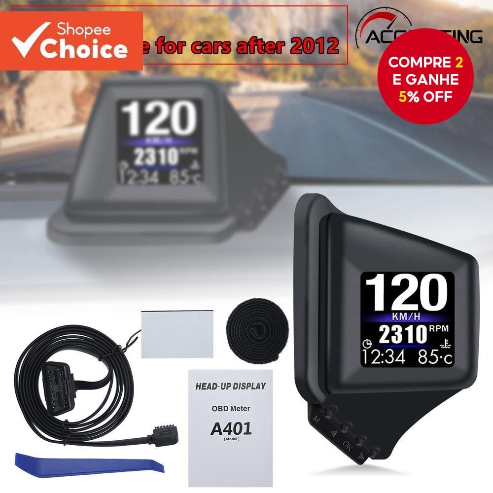 Novo A401 Multi-Função HUD OBD + GPS Carro Display LCD Velocidade Temperatura Da Água Tensão Consumo