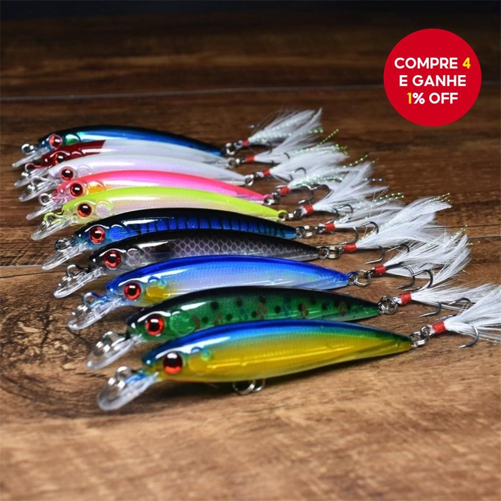1 Peça 9cm 7g Isca De Pesca Premium Minnow 3D Olho Plástico Duro Artificial Gabarito Shaker Para Águ