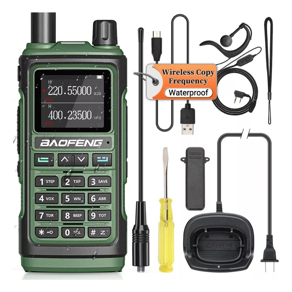 Baofeng Uv-17 Pro V2 Rádio Walkie Talkie Tri Band 999 Canais