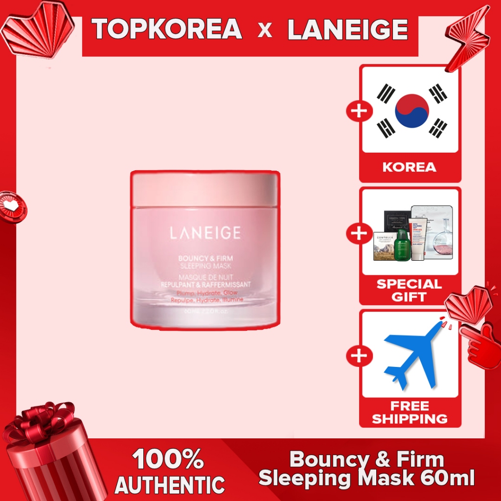 Máscara De Dormir Laneige Bouncy E Firm 60ml TOPKOREA Envio Da Coreia