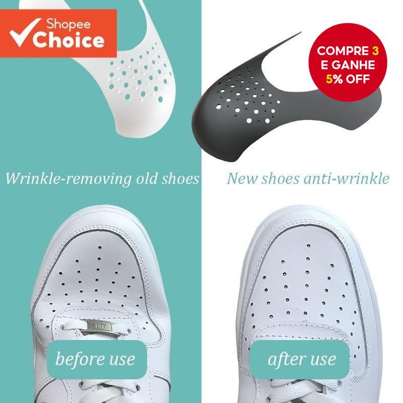 2 Protetores De Sapato Anti-Rugas  Caixa De Dedo Do Pé De Tênis , Inserções De Suporte E Antirrugas