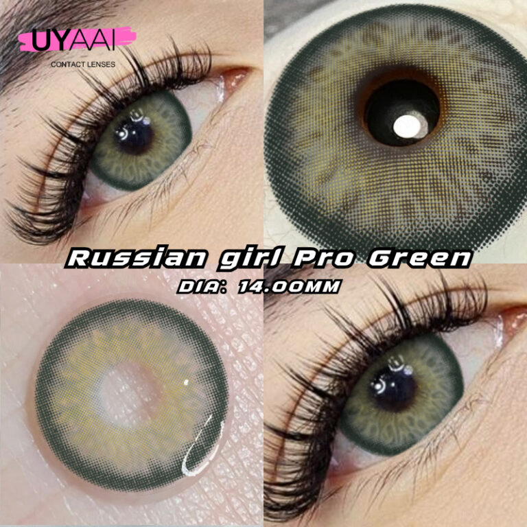 UYAAI 2 Peças Lente De Contato Verde Russo Pro Me