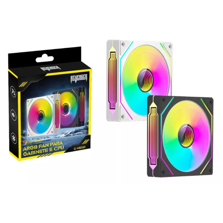 Cooler Fan Revenger Branco Argb + Pwm 4 Pinos 1300