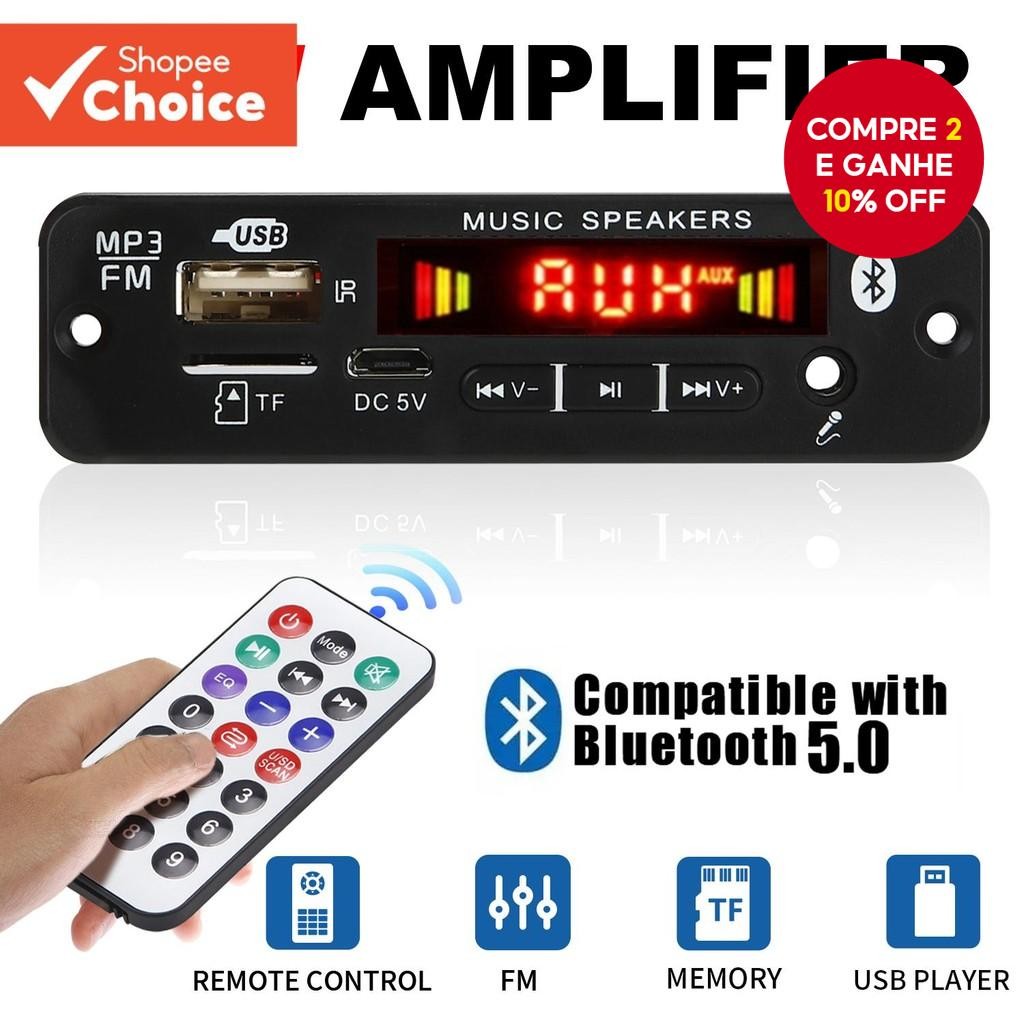 [Shopee Choice] DC 12V 18V Bluetooth 5.0 Placa MP3 40W Amplificador De Áudio DIY MP3 Player Módulo D
