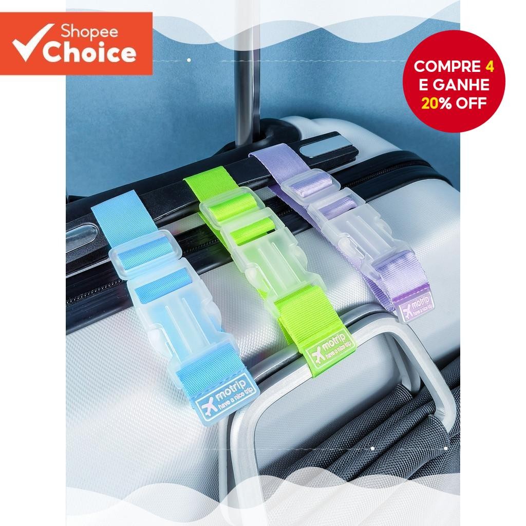 Alça De Bagagem Ajustável  Cinto Para Mala De Viagem Com Clipe Mochila E Função Anti-Perda