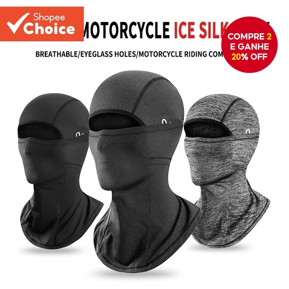 Balaclava De Ciclismo De Seda Gelada Respirável-Máscara Facial Completa Para Proteção Solar , Acessó