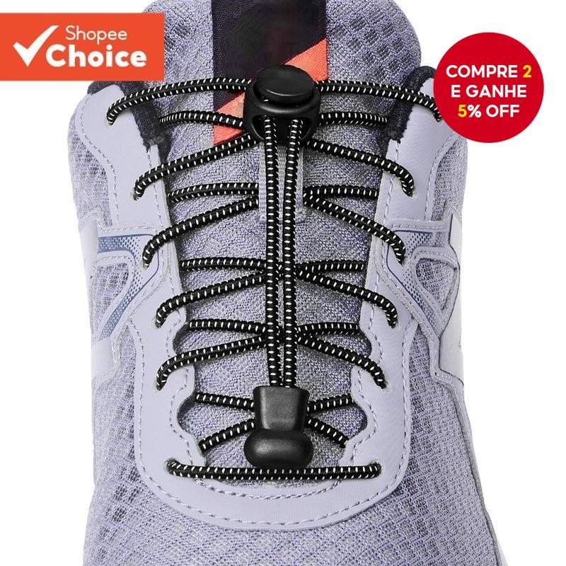 1 Par De Cadarços Elásticos Sem Gravata , 23 Cores , Trava Elástica , Preguiçosos Para Tênis