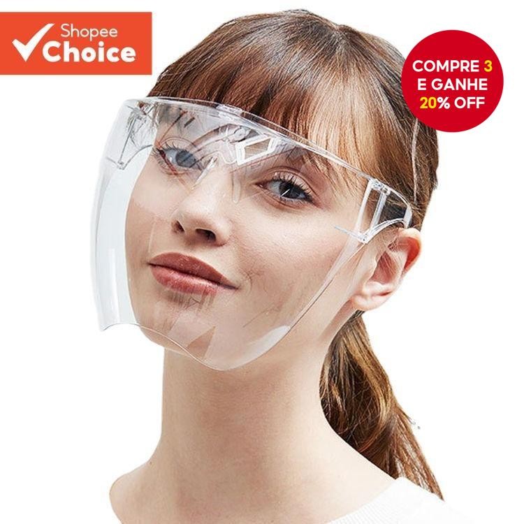 1Pc Transparente Máscara De Cobertura Facial Comp