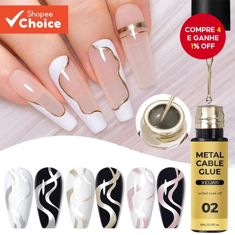 Kit de esmalte de unha de 5ml-Linha de arte de unhas com verniz UV/LED