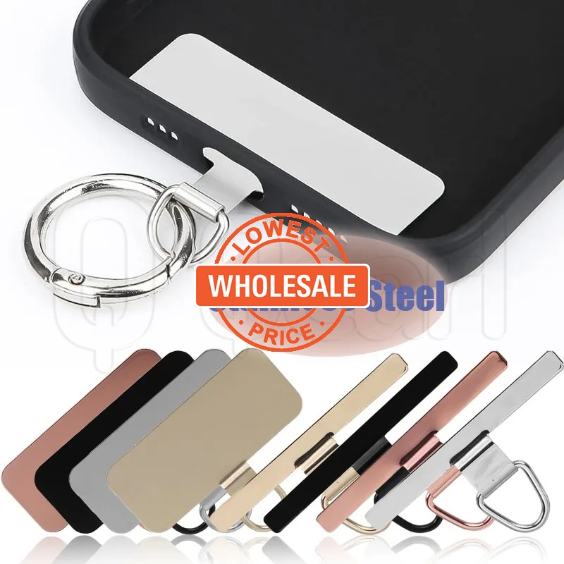 Patche De Telefone De Aço Inoxidável De 5 Unidades-Anti-Perda-Cartão De Remendo De Cordão Celular-Br