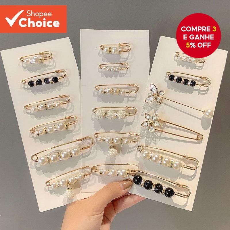 Broche De Cintura Ajustável , Clipe De Calças De Pérola Falsa Para Mulheres , Apertador De Roupas ,