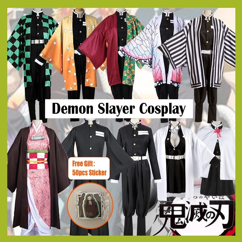 Fantasias Demoníaca Cosplay Nezuko Tanjirou Uniformes Halloween