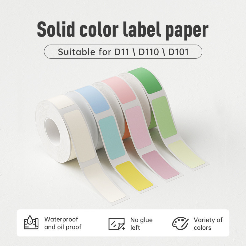 Papel adesivo térmico D110/D11/D101 etiqueta de papel colorido à prova dágua e adesivo anti-arranhõe