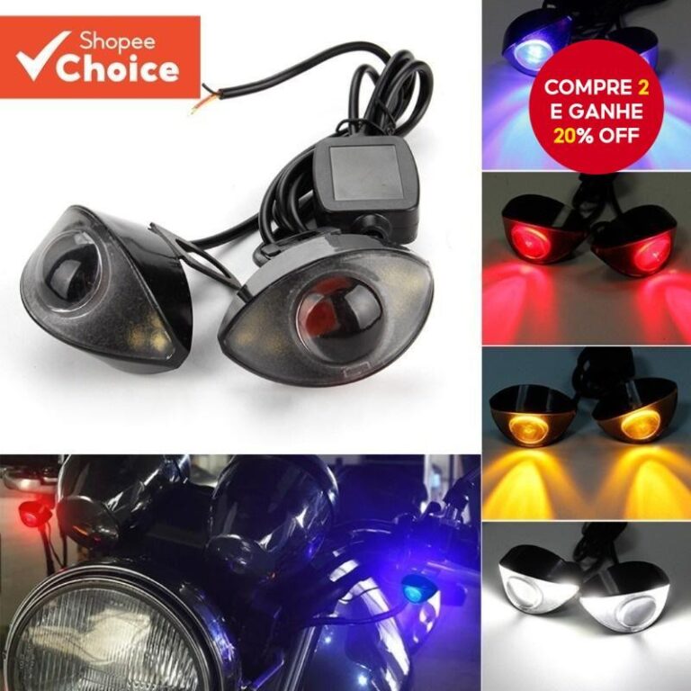2 Peças Mini LED Luz de Condução com Controle O