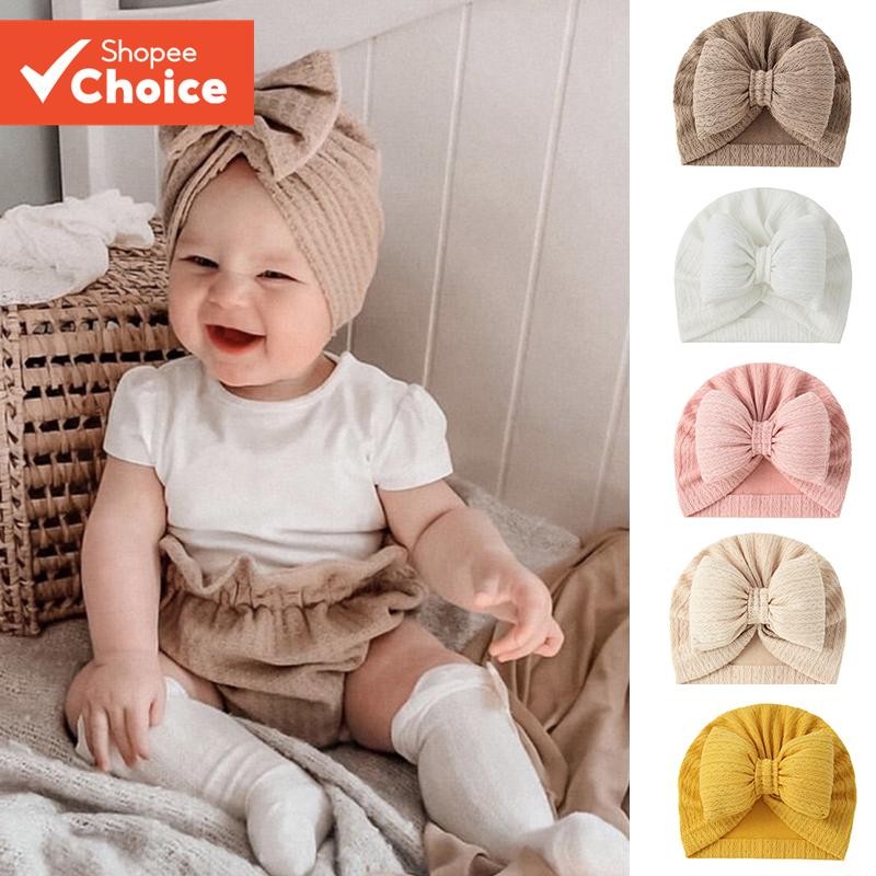 Fofo De Algodão Turbano Bebê De Grande Arco Macio E Elástico Para Crianças Fotografia De Chapéu Indi