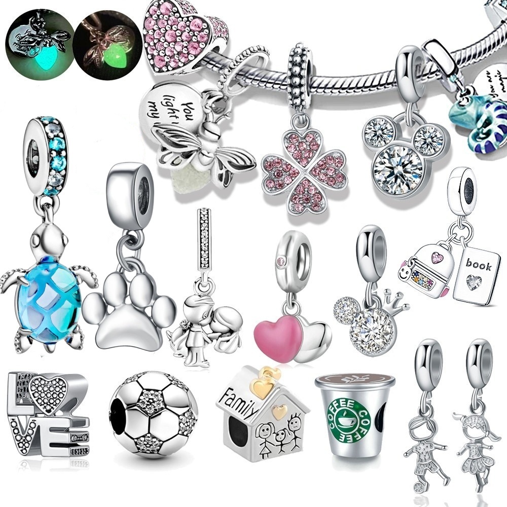 Jóia Firefly Jewelry Luminous Blue 925 Pingente de Prata Pulseira Buckle Firefly Separação Firefly C