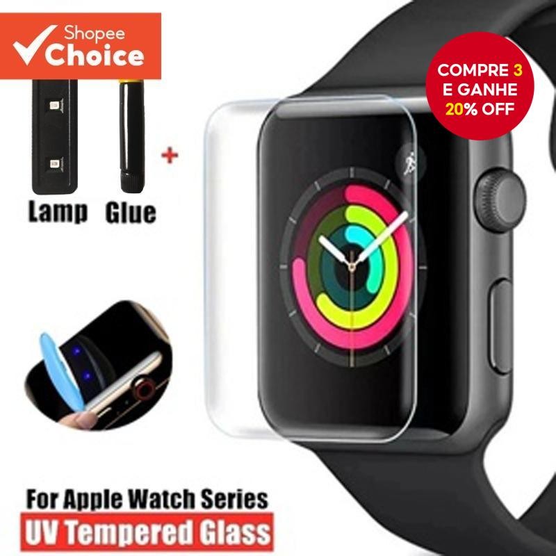 Vidro Protetor De Tela UV Temperado Para 8 7 45MM 41MM 6 5 9 SE 40MM 44MM IWatch 3 2 1 38MM 42MM
