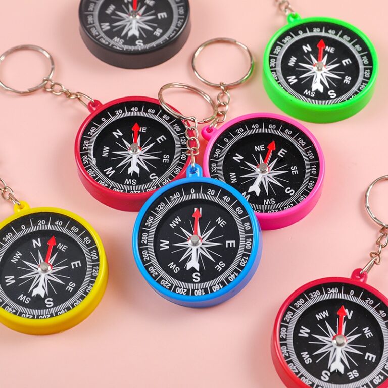 Crianças Mini Outdoor Key Ring Compass Compass Co