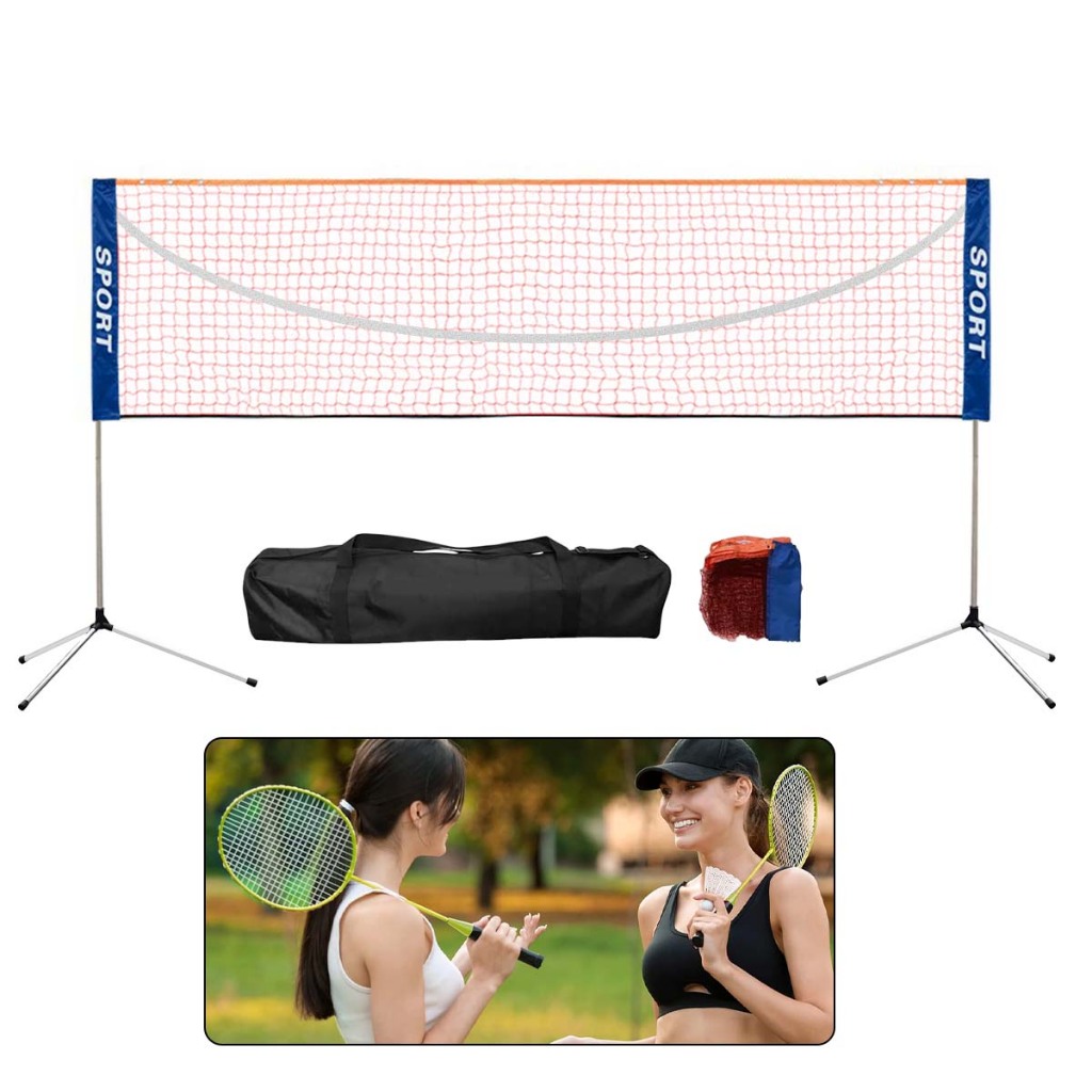 Adequado para redes portáteis de Badminton ao ar livre para vôlei, bola de couro e tênis, altura aju
