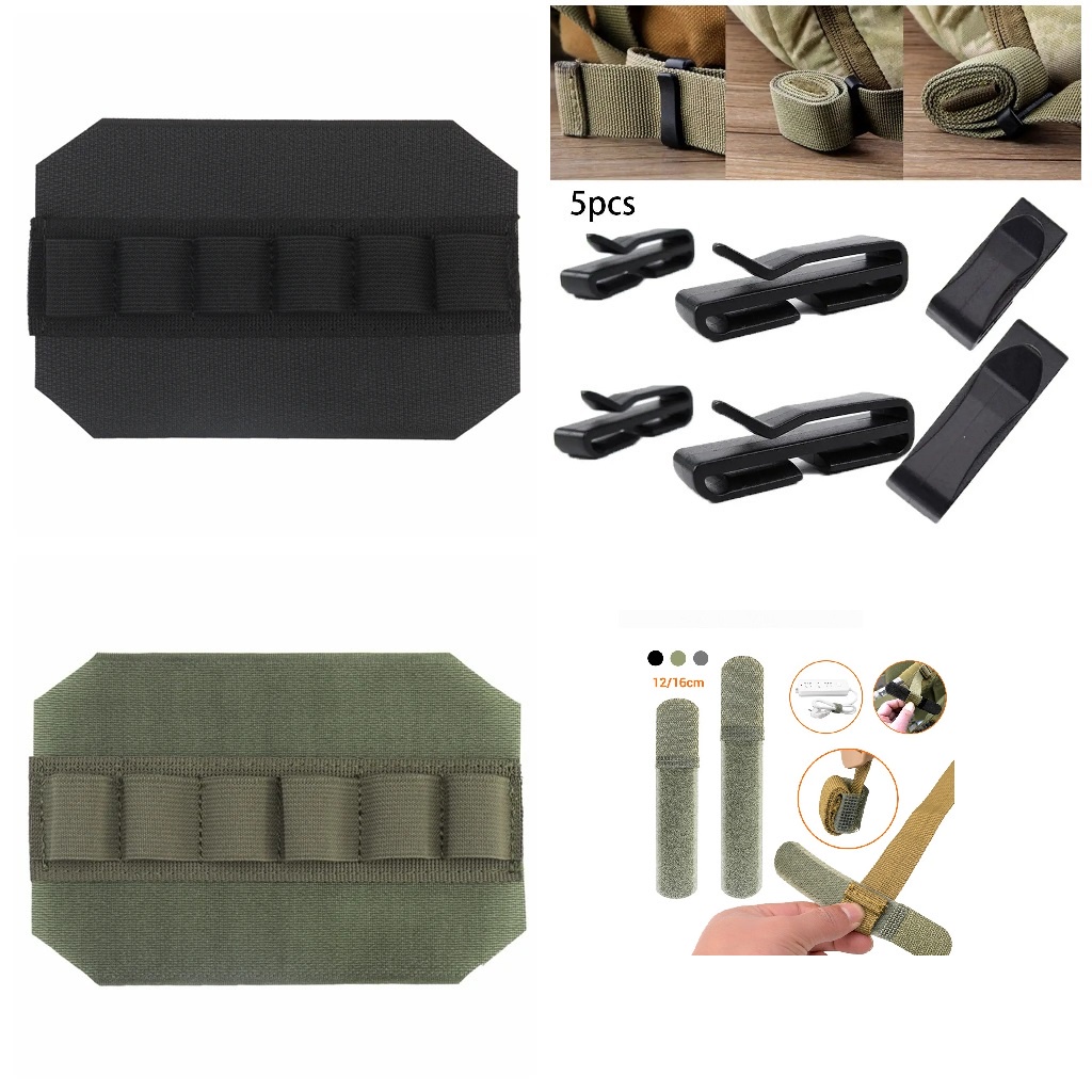 LUC Prático Molle Elastic Loop Panel Hook and Organizer Inserir Mosquetão Acessório Para Mochila Esp