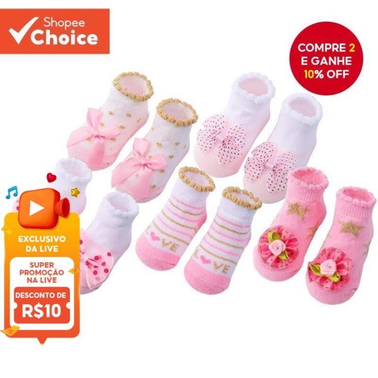 5 Pares/Set Bebê Menina Meias Algodão Dos Desenh