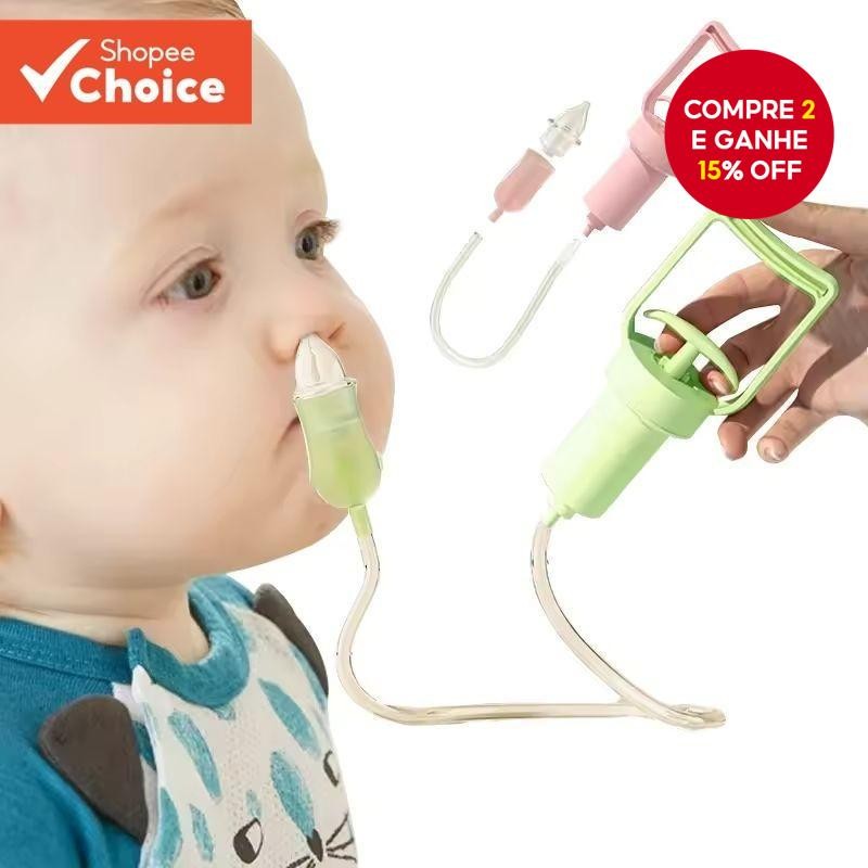 Aspirador nasal manual para bebês, limpa-nariz para recém-nascidos, previne mucosidade e congestão n