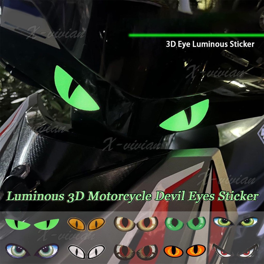Motocicleta Reflexivo Olho De Gato Adesivo Aviso De Segurança Scooter À Prova Dwaterproof Água Moto
