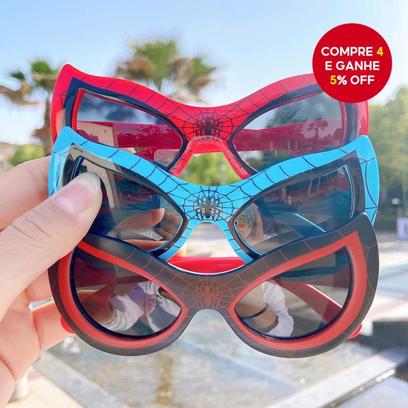 Óculos De Sol Infantis Com Design De Aranha , Legais Para Bebês Meninos E Meninas Proteção UV