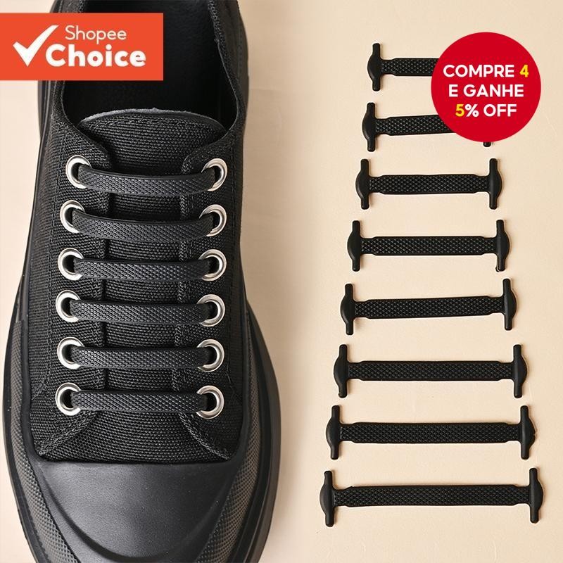 16 Peças De Cadarços De Silicone Sem Amarração , Laços De Borracha Preguiçosos Elásticos Para Estilo