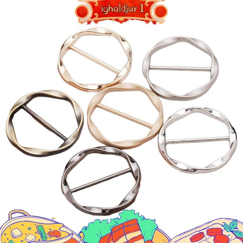 6Pcs Clip De Anel De Lenço Camisa Gravata Para Mulher Aperto De Cintura Fivela Vestuário Peças De Re