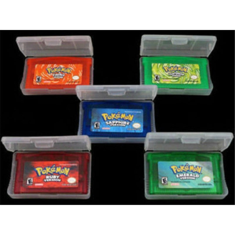 Cartões De Jogo 5pc/1pc Pokemon Sapphire/Emerald/FireRed/LeafGreen/Ruby Para GBM/GBA/SP/NDS