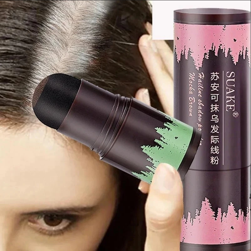 Linha De Cabelo À Prova Dágua Em Pó Cobertura Instantânea Raiz Preta Para Cima Corretivo De Sombra N