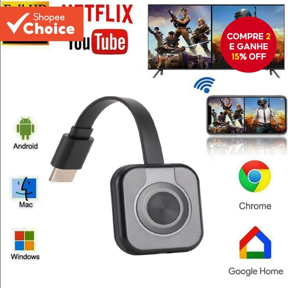 Dongle De Exibição WiFi Sem Fio TV Stick 1080P HD Adaptador De Vídeo Para MiraScreen Suporte HDMI Es