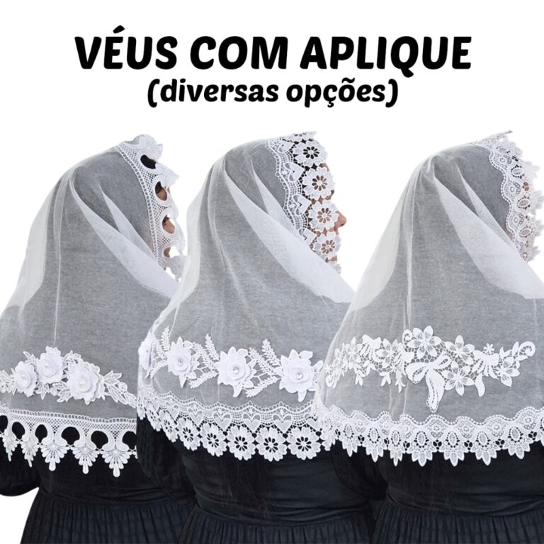 Véu Ccb Congregação Cristã Com Aplique Floral 