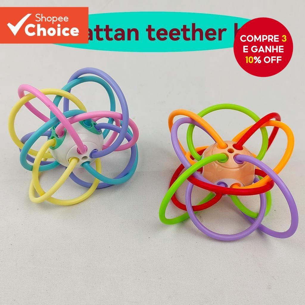 Manhattan Square Bola de Brinquedo Puxável Educacional Material TPU Seguro Cor Aleatória