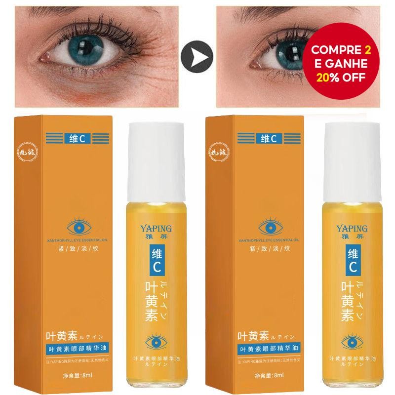 2 Peças De Óleo Essencial Para Os Olhos Com Luteína, Combate Olheiras, Elimina Rugas E Reduz Linhas