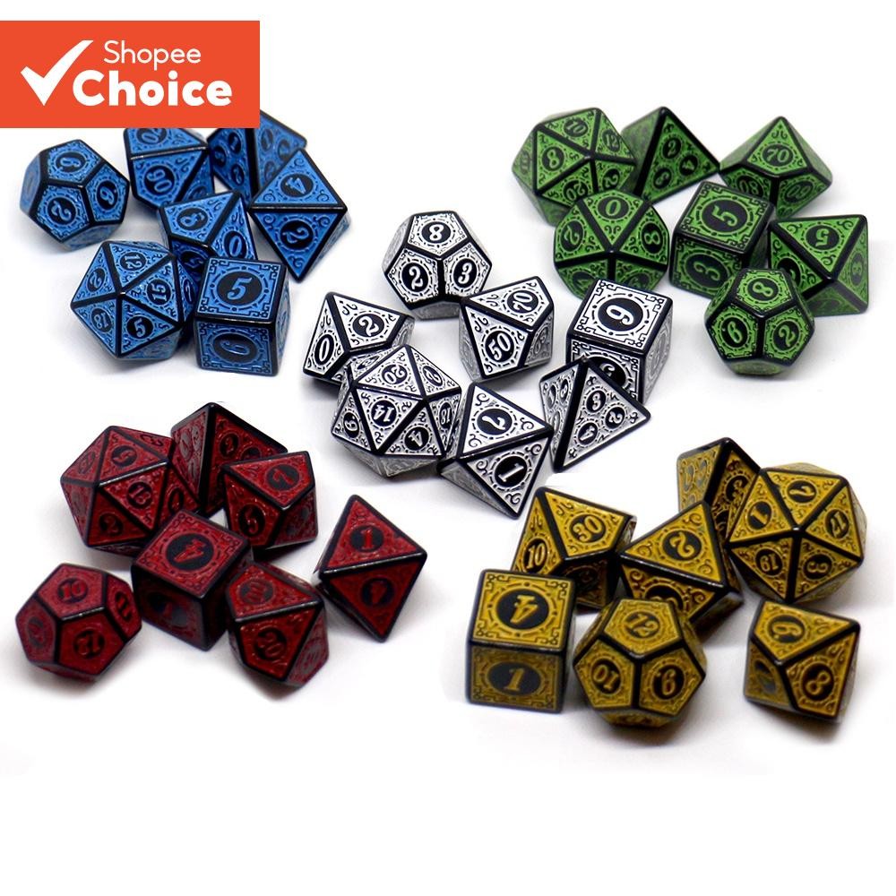 Jogo De Dados DND Estilo Clássico De Mesa Poliédrico Para Masmorras E Dragões TRPG