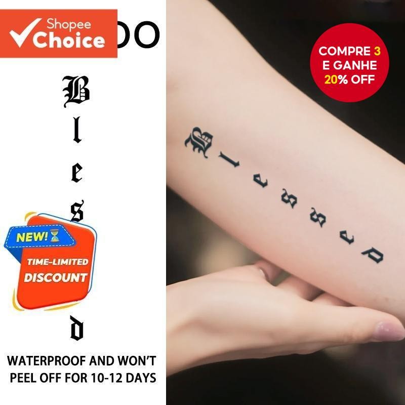 Adesivos De Tatuagem Temporária À Prova Dágua , Tatuagens Falsas De Ervas , Arte Corporal Fosca Real