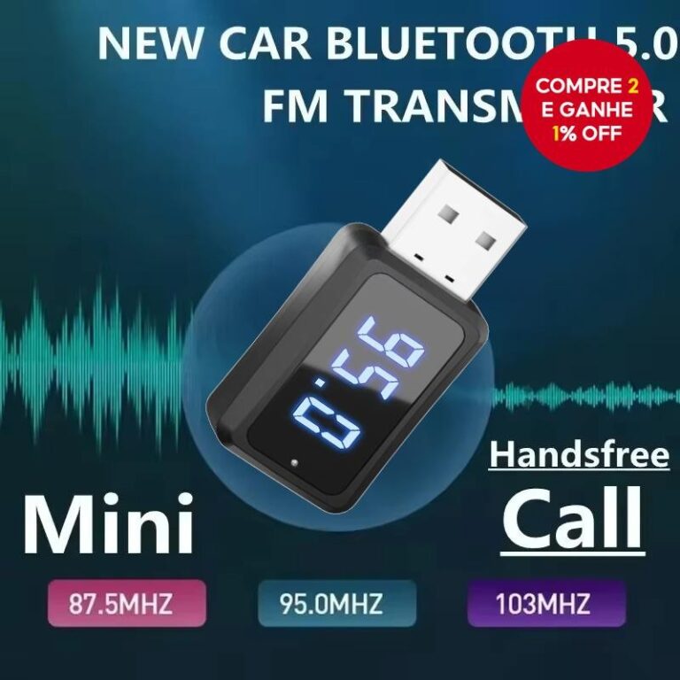 Transmissor Fm Carro Bluetooth 5.3 Receptor Chamad