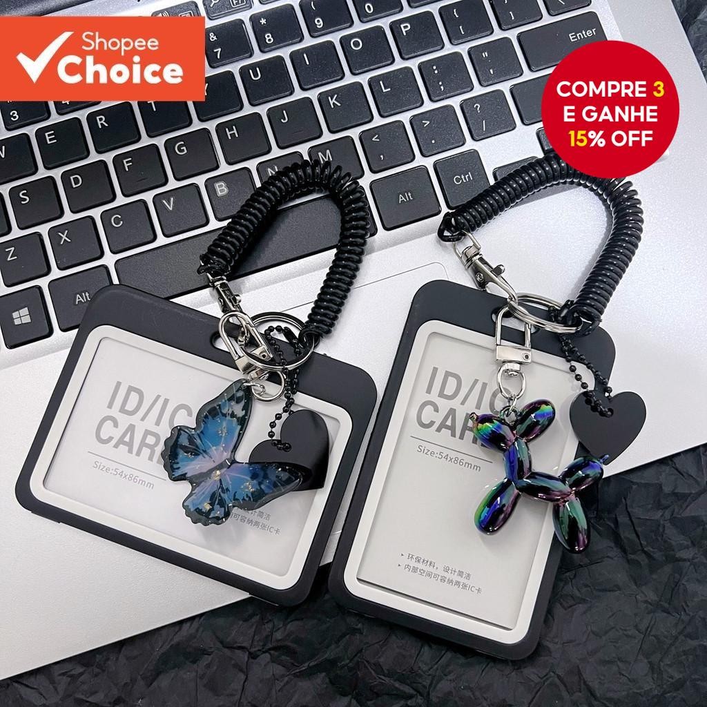 Caixa de Cartão ABS Universal Estilo Ins Balão de Borboleta Dog Pendant Fotocartão Crachás de Identi