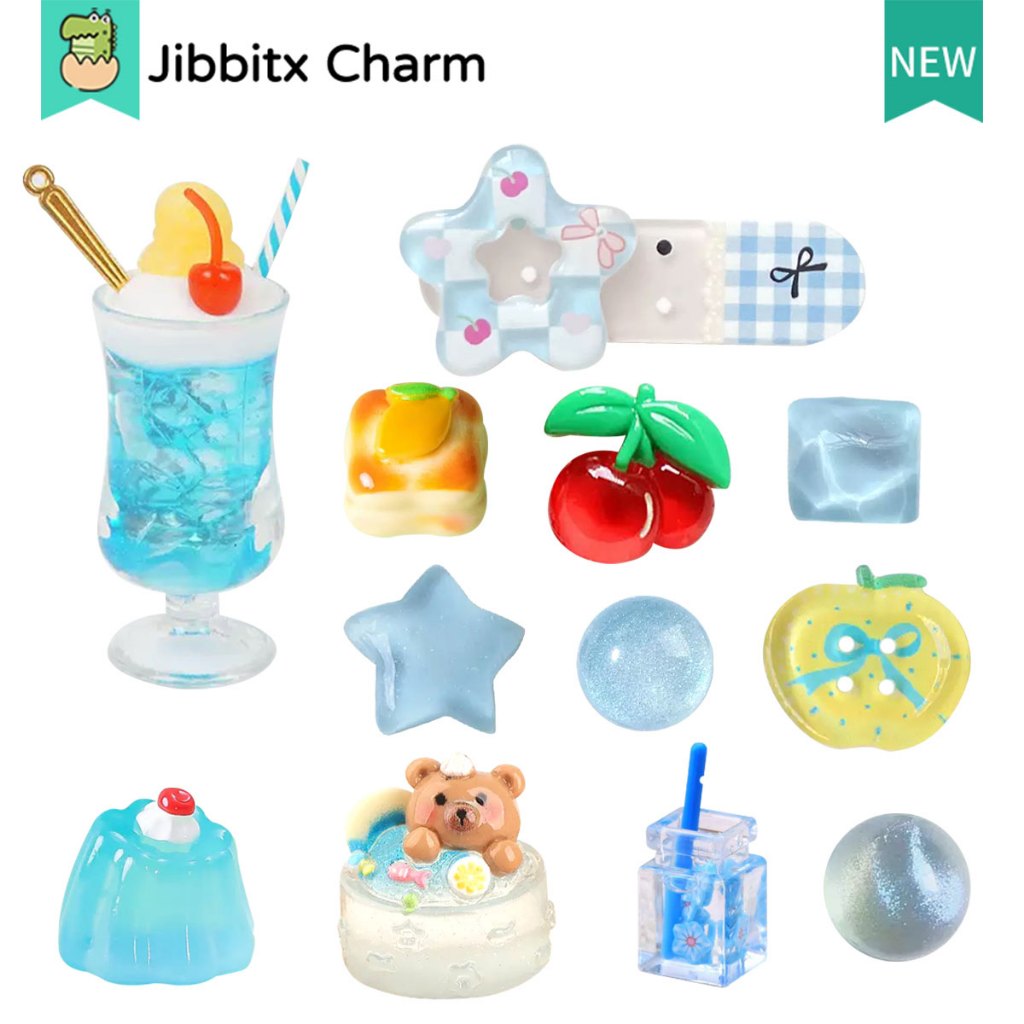 Jibbitx Moda Tamanco Charme Criativo Bonito Dos Desenhos Animados Padrão Colorido DIY Sapatos Fivela