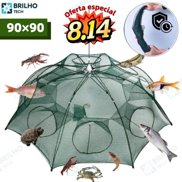 KIT 4/2 Covo Armadilha Com 8 Furos Peixes Siri Lam