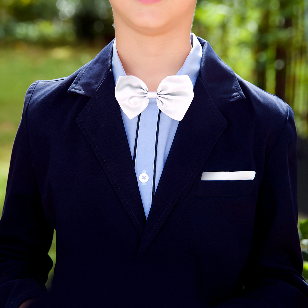 Gravata Pajem Acessorio Casamento Branco  REF4198