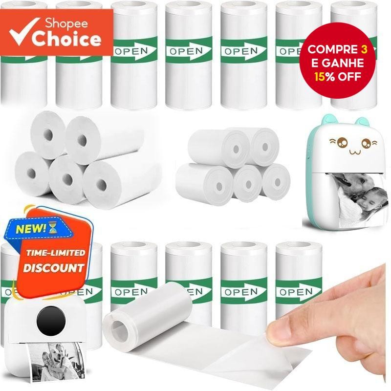 Papel De Impressora Adesiva Sem Núcleo De Tubo Retira Para Fotográfica Portátil C9/X6