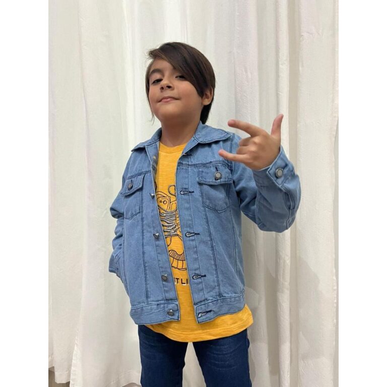 Jaqueta Jeans Menino, Infantil, com bolsos, super 