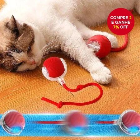 Bola elétrica com fio para gatos e cães, brinque