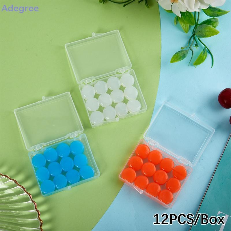 Adegree 12 Pcs Tampões De Ouvido De Silicone Reutilizáveis Cera Moldáveis Para Natação Com Cancelame