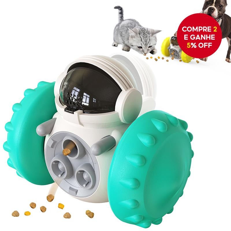 Brinquedo interativo para cães e gatos – Tumbler de comida lenta, ideal para treinamento e entreteni