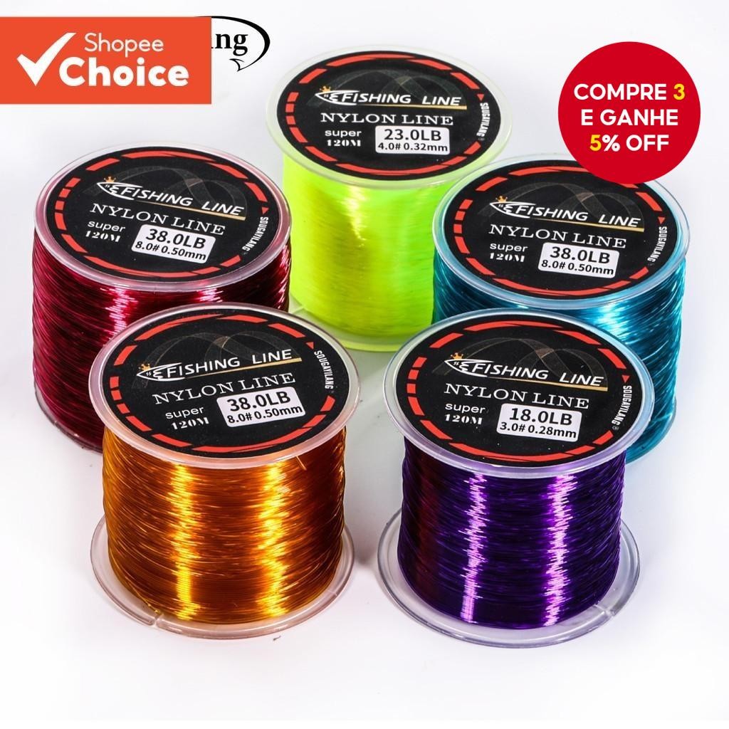 Sougayilang Nova Linha De Pesca De 5 Cores 7-38 lbs No . 8 Nylon Resistente Ao Desgaste De Alta Qual